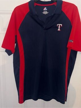 Majestic Men's Texas Rangers Polo